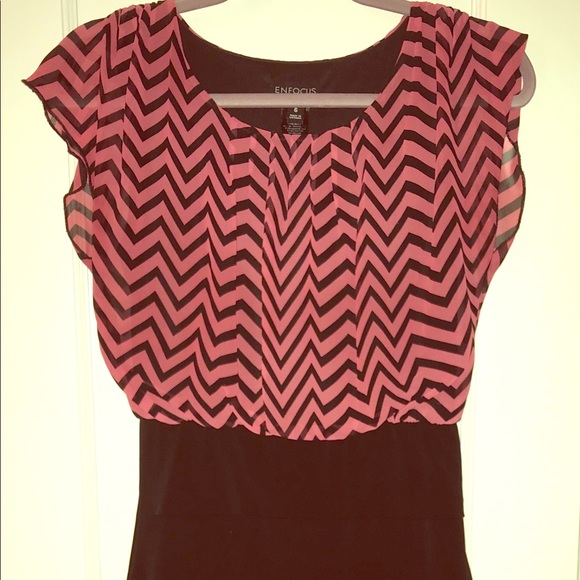 Enfocus Studio Dresses & Skirts - Enfocus Studio Dress, Size 6, Pink & Black, Fitted
